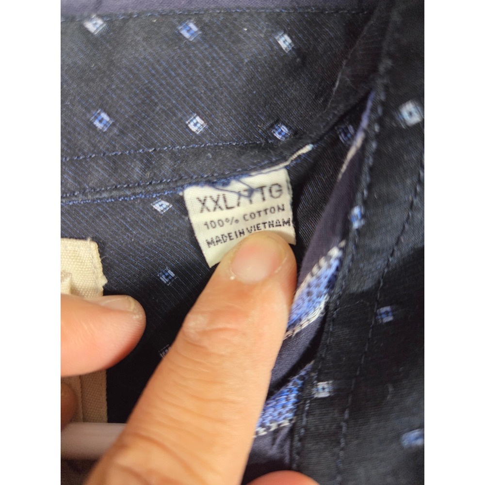 Age of Wisdom Pearl Snap Shirt Mens 2XL Blue Western Geometric Cotton Streetwear - Picture 8 of 8